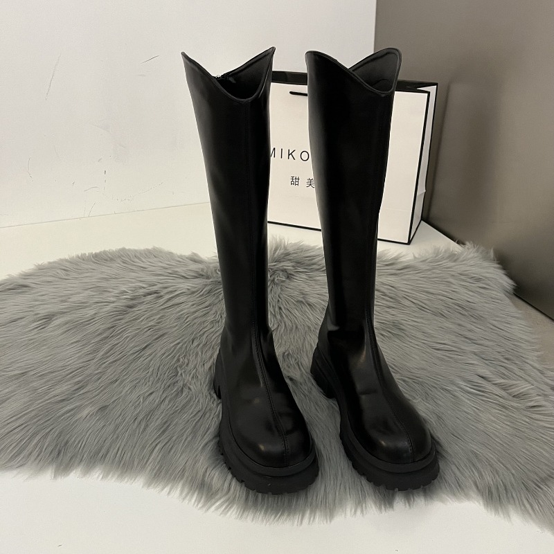 Winter Fashion Women Boots - Retro Çıplak Renkli Çizmeler Kadın Diz