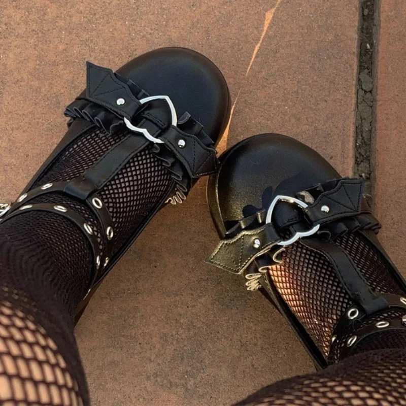 Women'S Fashion Footwear - Yeni Tatlı Kalp Toka Takozlar Mary