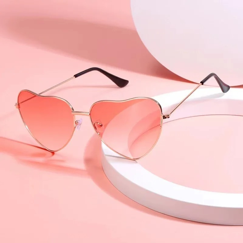 Women'S Fashion Eyeglasses - Moda Kalp Şekilli Metal Güneş Gözlüğü