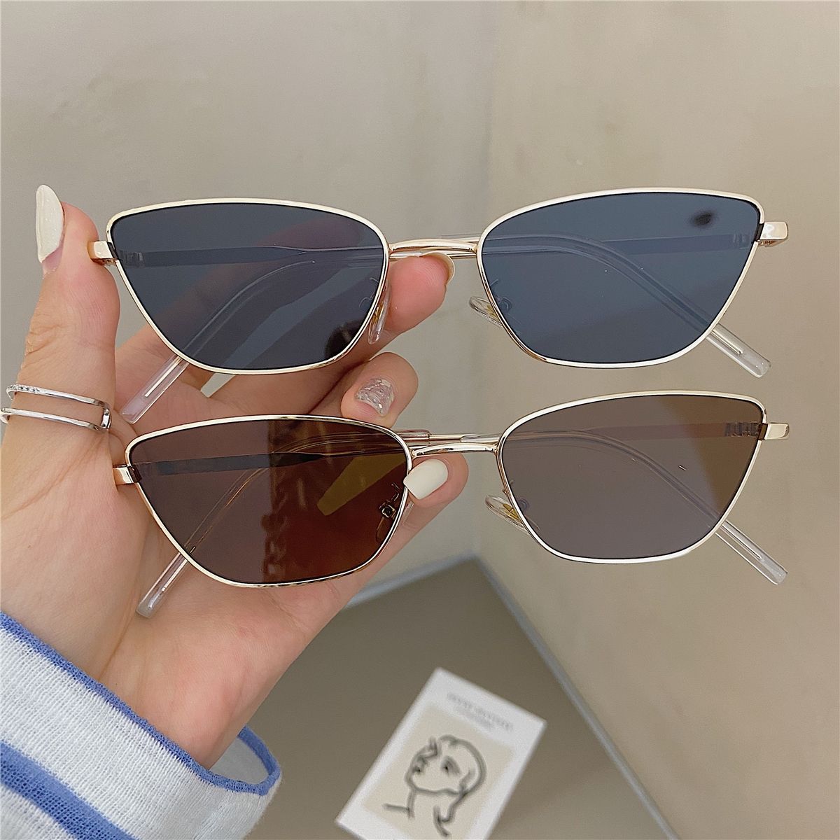 Women'S Fashion Eyeglasses - Kadınlar için Şık Baklava Desenli Metal