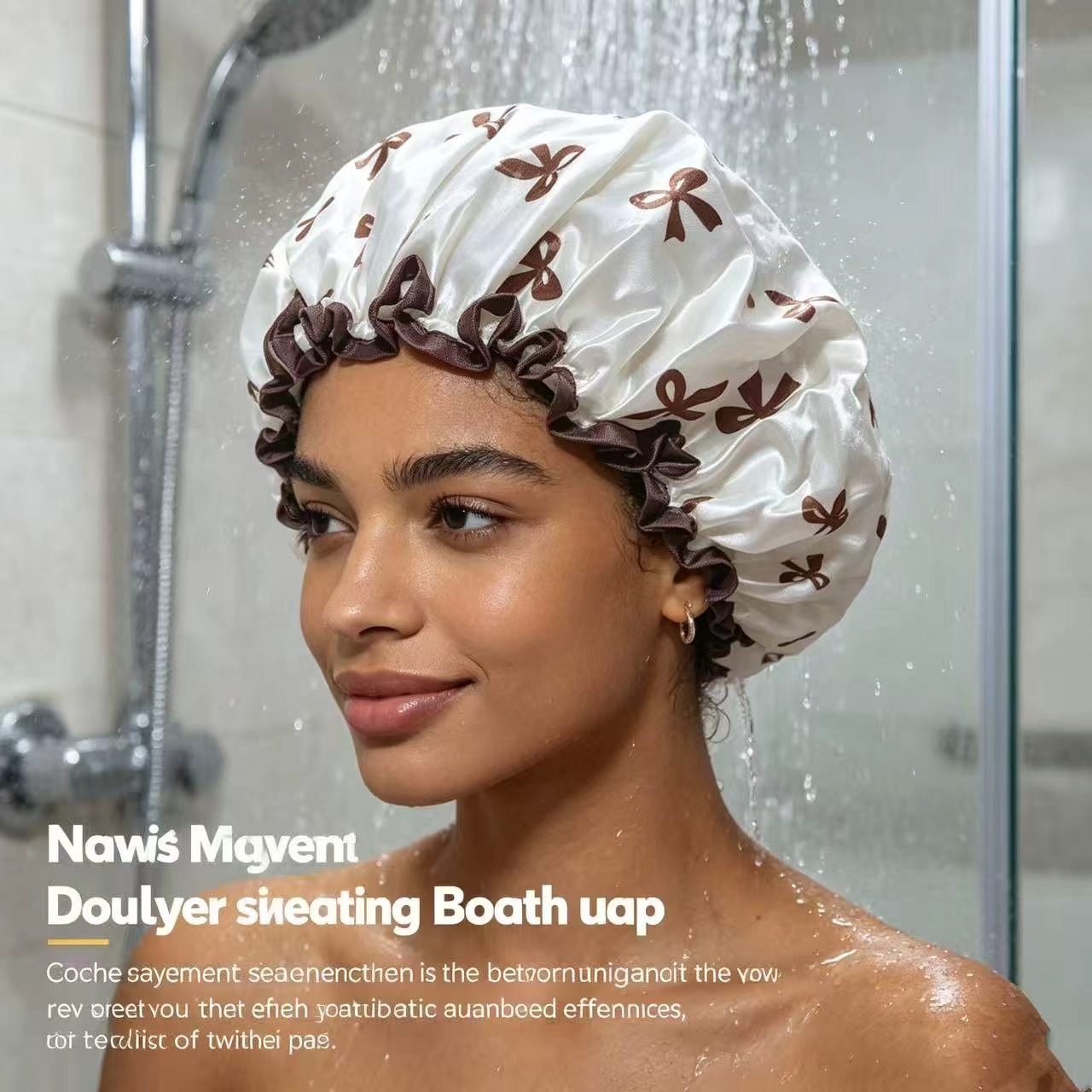 Women Fashion Hats - Kadınlar için Fiyonklu Su Geçirmez Banyo