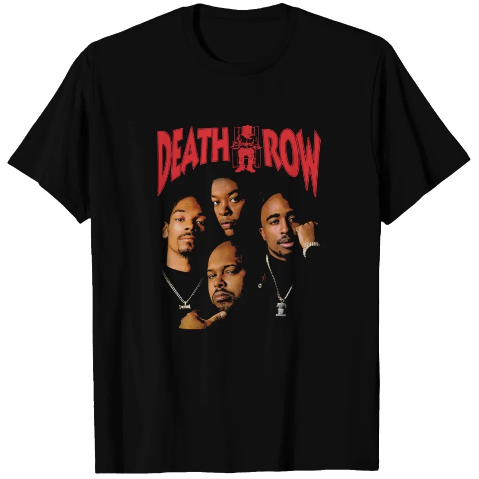 Women'S Fashion Magazines - Siyah Baskılı Tişört Death Row Records