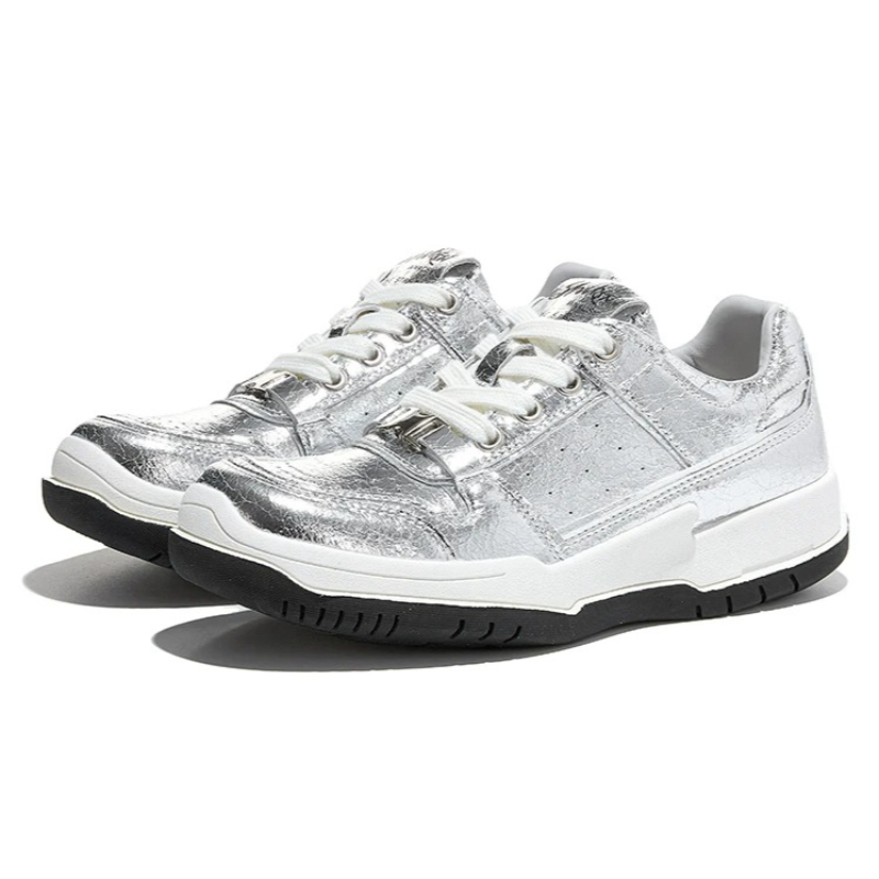 Sneakers Fashion Women - Yenilik Metalize Desen Tasarım Spor Ayakkabı