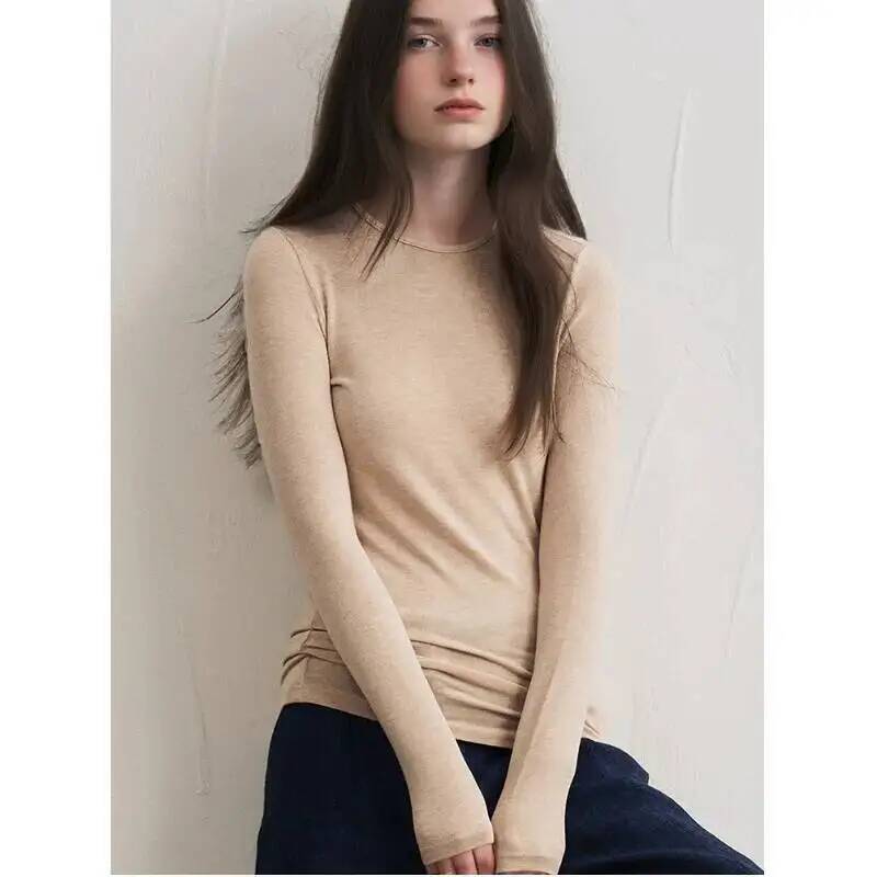 Women Fashion Styles - Kadın Kaşmir Karışımlı Uzun Kollu Üst