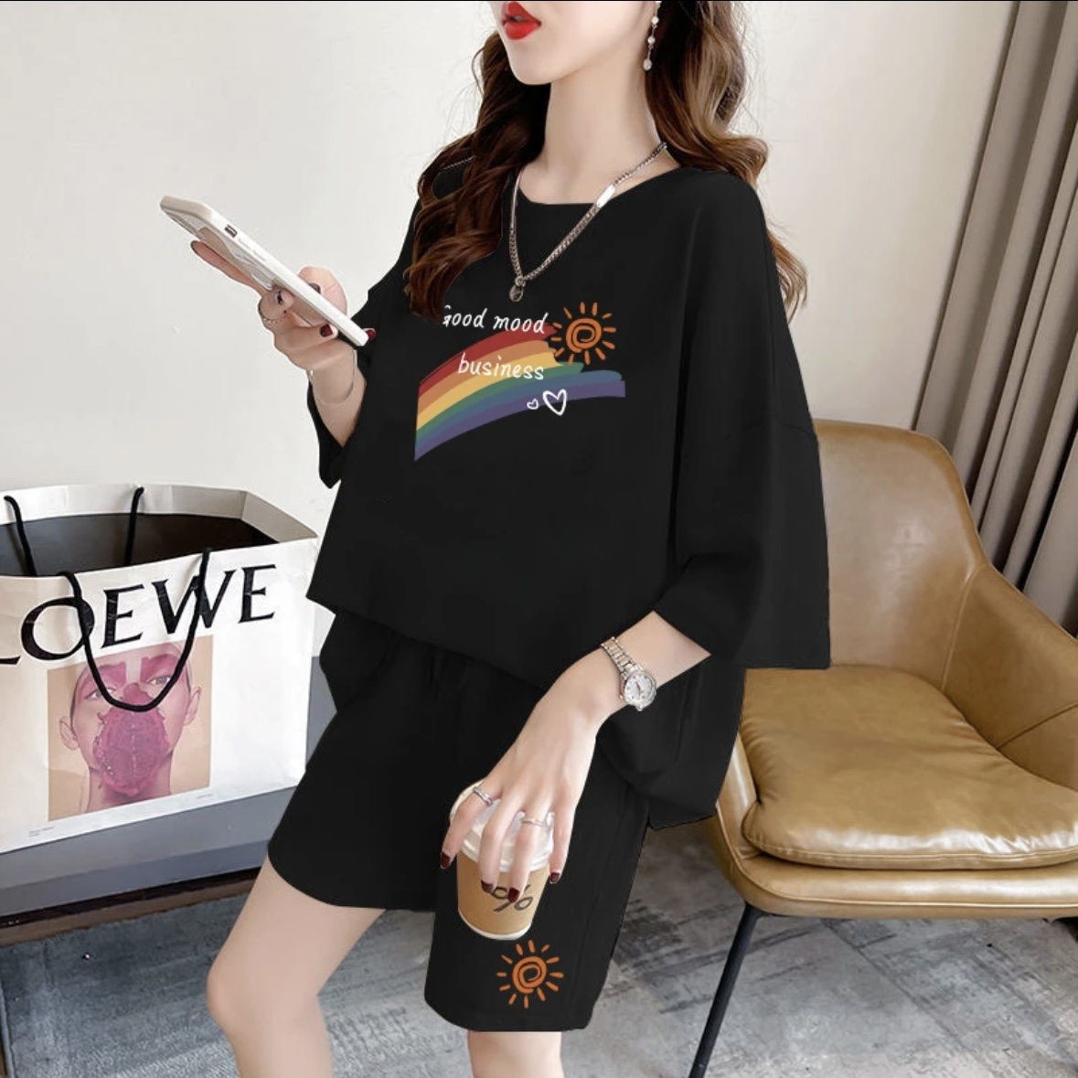 Women'S Fashion Tops - Moda kadın yazlık şort takımı, spor