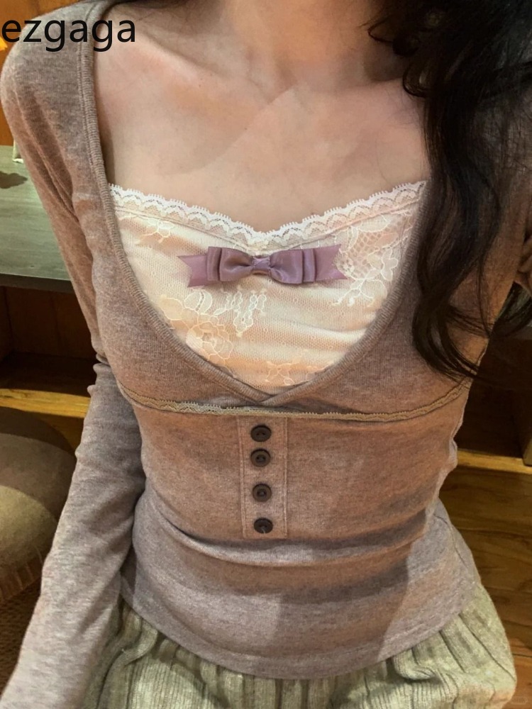 Ezgaga T Shirt Kadın Dantel Pa - Women'S Fashion Tops incelemesi ve fiyatı