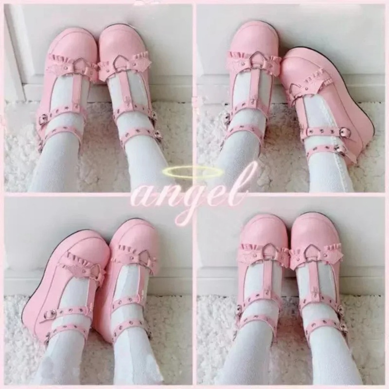 Yeni Tatlı Kalp Toka Takozlar  - Women'S Fashion Footwear incelemesi ve fiyatı