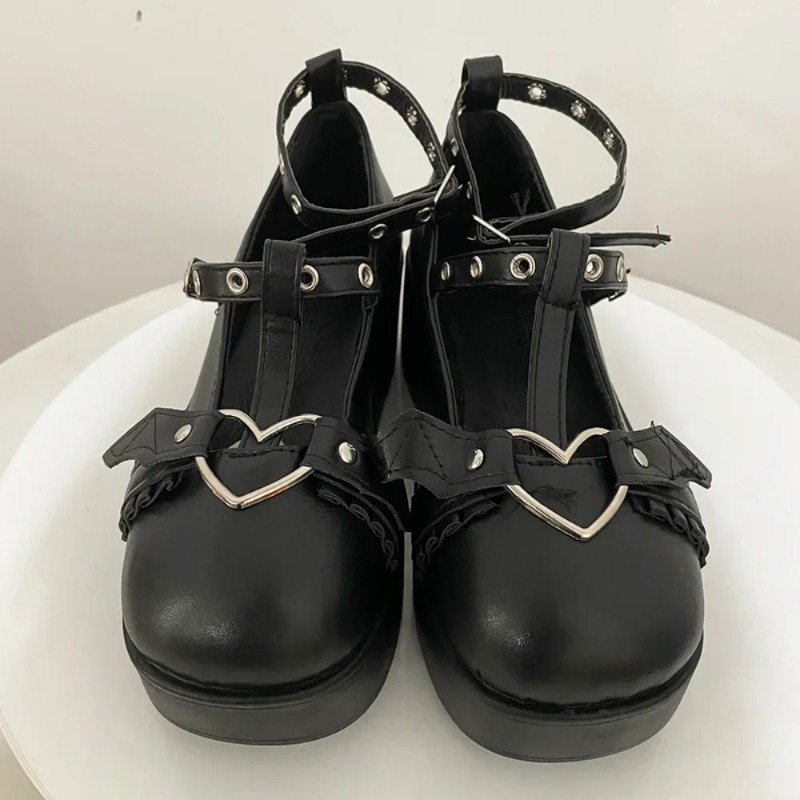 Yeni Tatlı Kalp Toka Takozlar  - Women'S Fashion Footwear incelemesi ve fiyatı