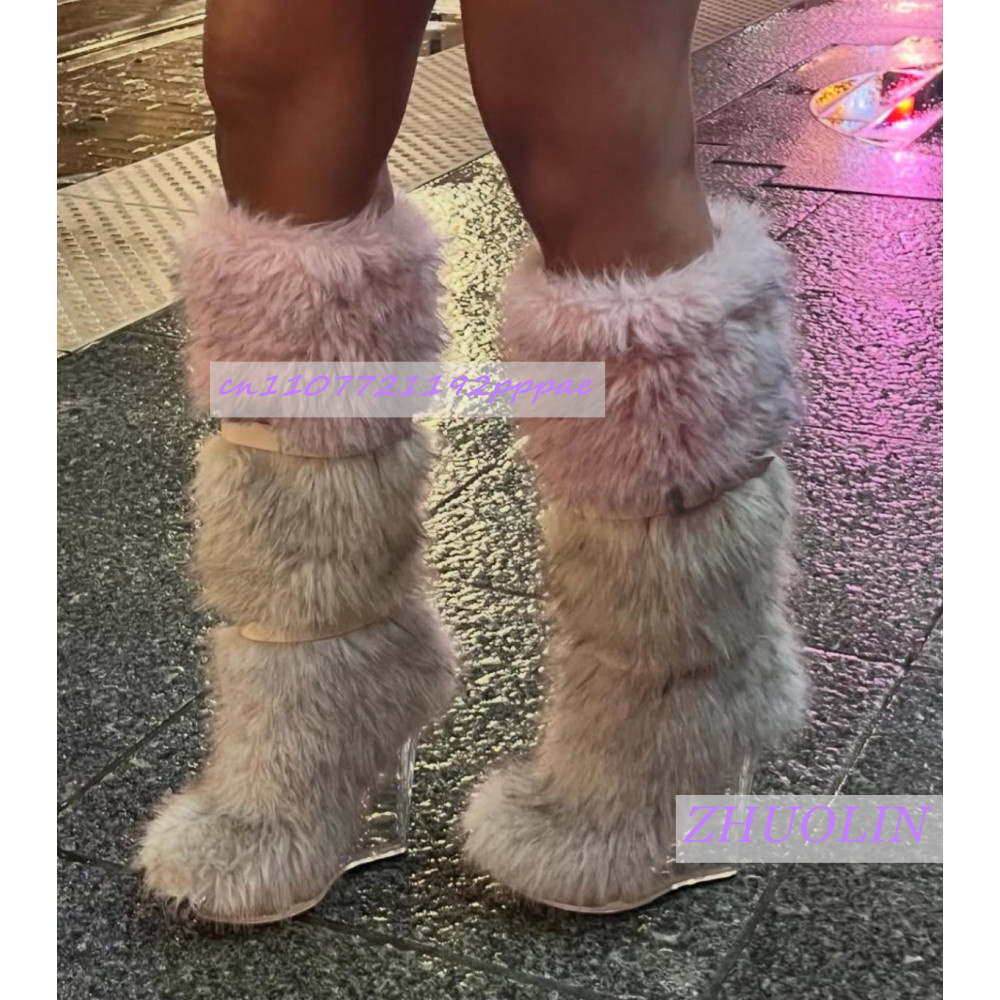Kış Gradyan Tüylü Şeffaf Dolgu - Winter Fashion Women Boots incelemesi ve fiyatı