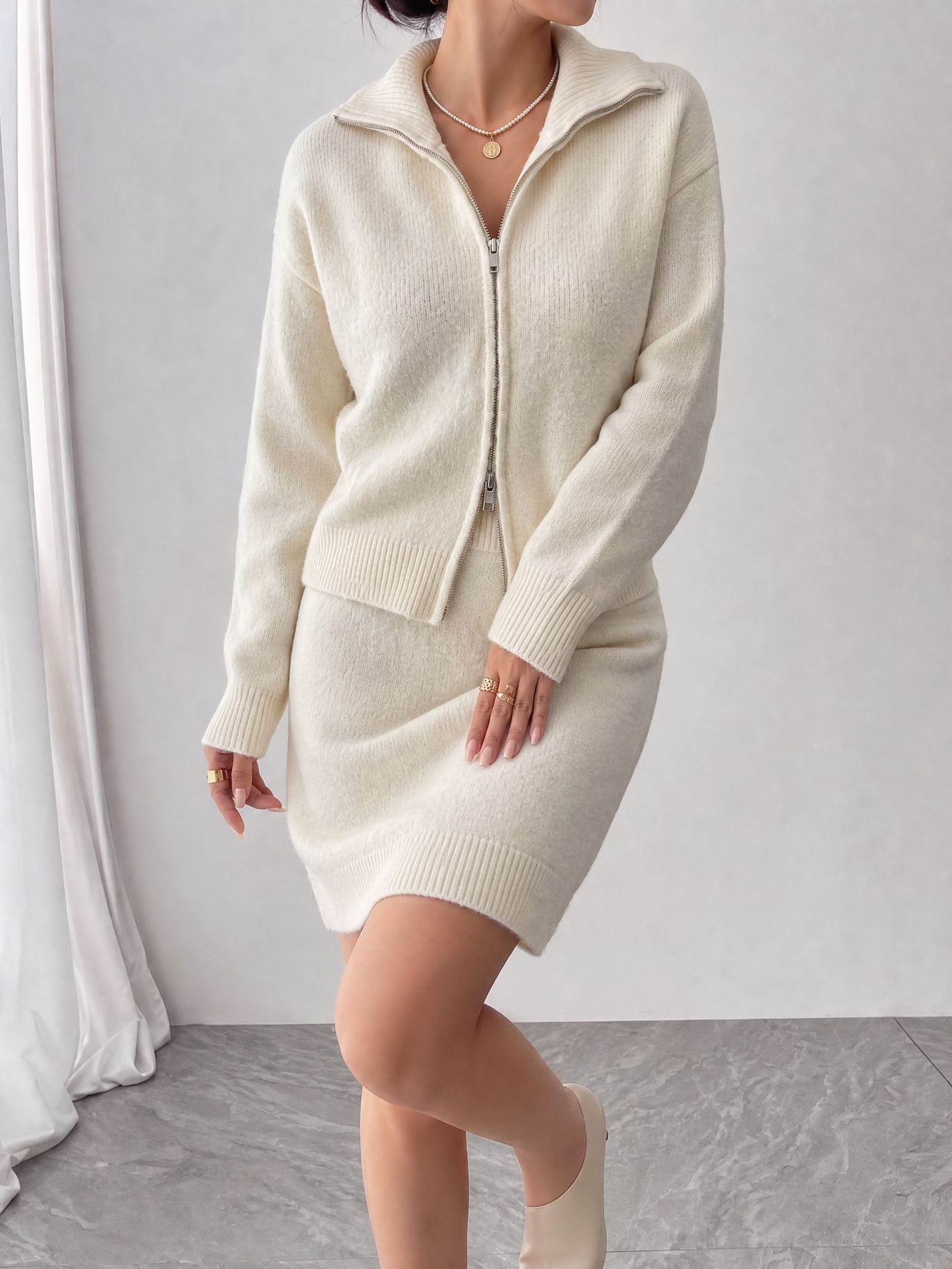 Erken Sonbahar Zarif Örgü Ferm - Women'S Fashion Quarter Zip incelemesi ve fiyatı