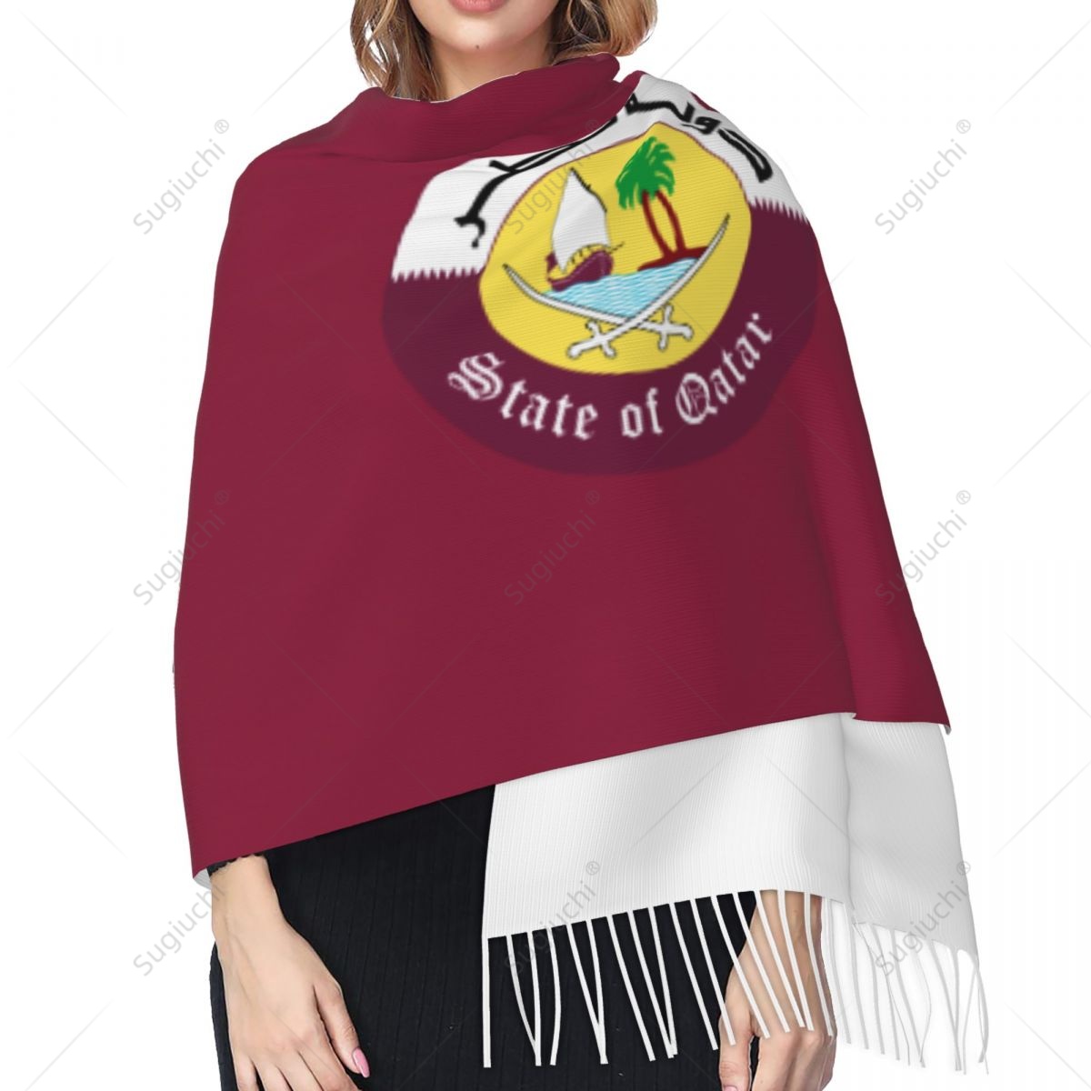 Katar Amblemi Bayrağı Eşarp Pa - Women Fashion Qatar incelemesi ve fiyatı