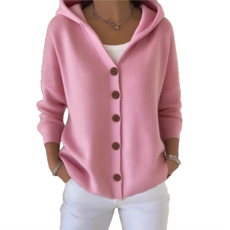 Basit Moda Örme Kapüşonlu Üst  - Women'S Fashion Quarter Zip incelemesi ve fiyatı