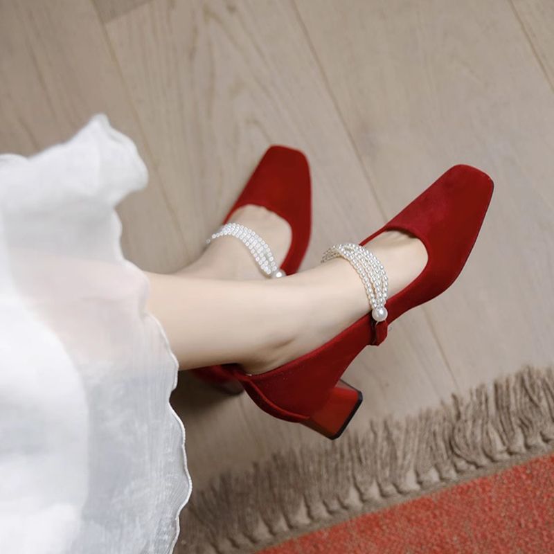 Bayanlar orta topuklu kare aya - Women'S Fashion Quick Delivery incelemesi ve fiyatı