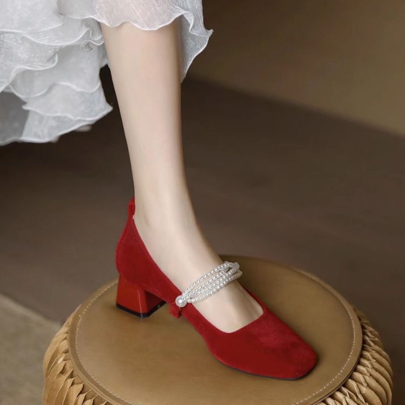 Bayanlar orta topuklu kare aya - Women'S Fashion Quick Delivery incelemesi ve fiyatı