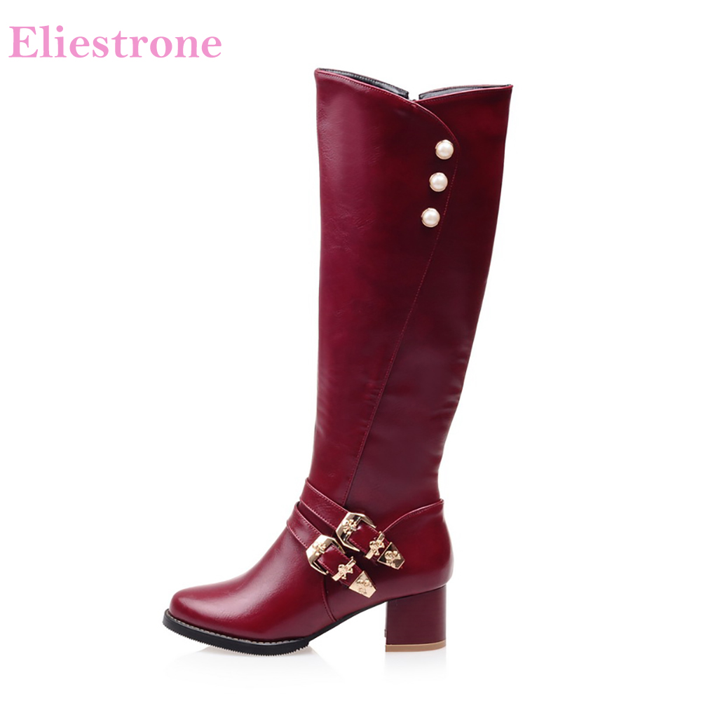 Marka yeni moda kırmızı siyah  - Winter Fashion Women Boots incelemesi ve fiyatı