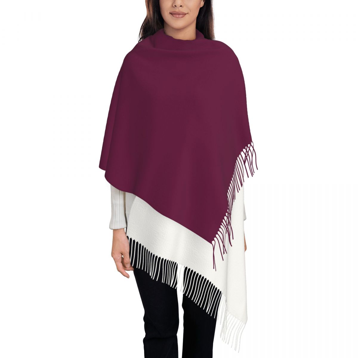 Katar Bayrağı Kadın Püskül Şal - Women Fashion Qatar incelemesi ve fiyatı