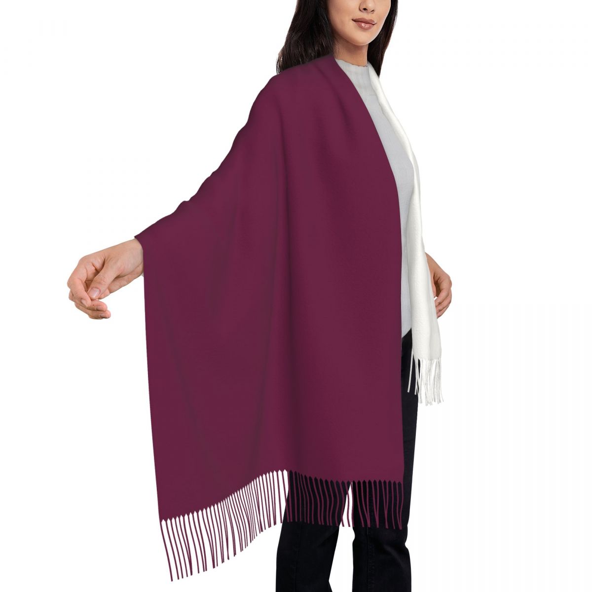 Katar Bayrağı Kadın Püskül Şal - Women Fashion Qatar incelemesi ve fiyatı