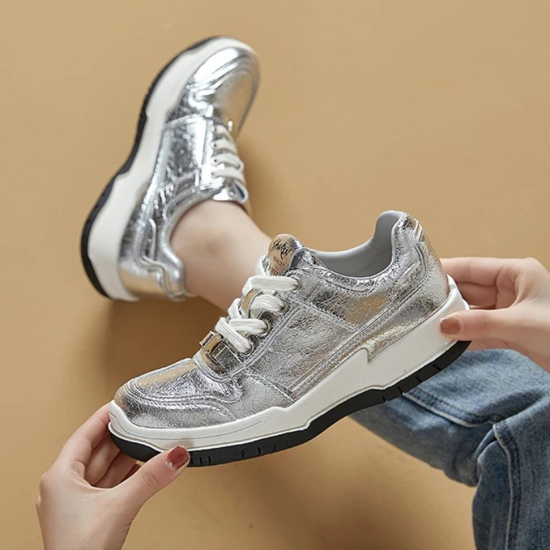 Yenilik Metalize Desen Tasarım - Sneakers Fashion Women incelemesi ve fiyatı